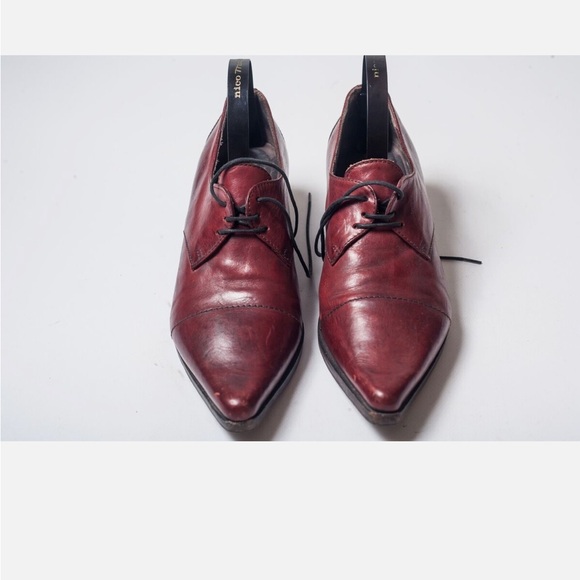 MOMA Womens Burgundy Heeled Shoes - Picture 3 of 9